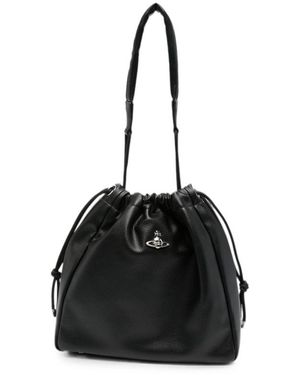 Vivienne Westwood Hilary Orb-Plaque Bucket Bag - Black