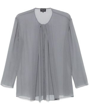 Giorgio Armani Silk Blouse - Grey