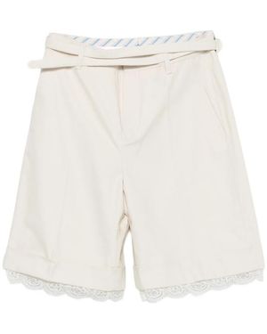 Vivetta Belted Lace Shorts - White