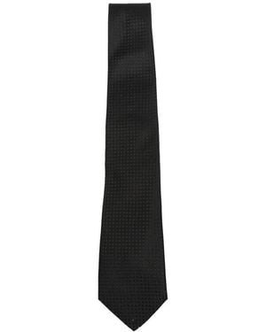 Canali Textured Tie - Black