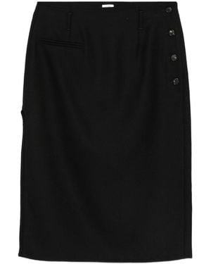 Covert Belt-Loops Pencil Skirt - Black