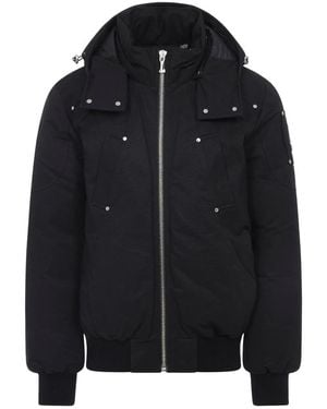 Moose Knuckles Hooded Down Jacket - Black