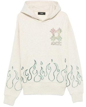 Amiri Flame-Pint Hoodie - White