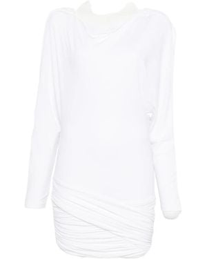 Christopher Esber Luna Cowl Draped Dress - White