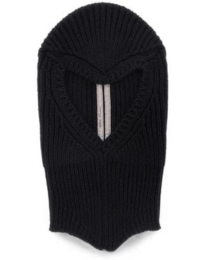 Rick Owens Ribbed-Knit Cashmere And Wool Balaclava - Black