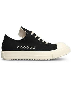 Rick Owens Eyelet Lace-Up Trainers - Black