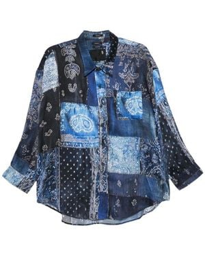 R13 Silk Shirt - Blue