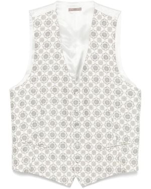 Lady Anne Silk Gilet - White
