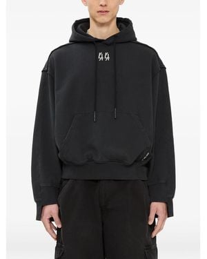 44 Label Group Mega 44 Graphic-Print Drawstring Hoodie - Black