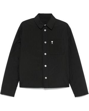 Ami Paris Ami De Coeur Padded Overshirt - Black