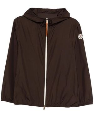Moncler Hooded Bomber Jacket - Brown