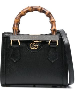 Gucci Diana Leather Mini Bag - Black