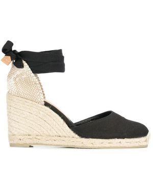 Castañer Natural And Jute Espadrilles - Black