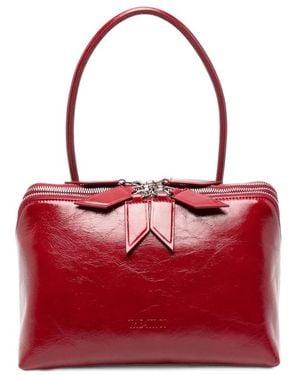 The Attico L'Altra Di Milano Patent-Leather Tote Bag - Red