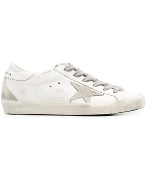 Golden Goose Super-Star Low-Top Leather Sneakers - White