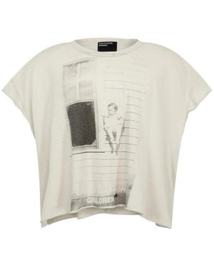 Enfants Riches Deprimes Garden Of Unborn Children Graphic-Print Cut-Off T-Shirt - White