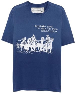 One Of These Days Graphic-Print Cotton T-Shirt - Blue
