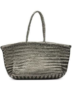 Dragon Diffusion Woven-Design Tote Bag - Gray