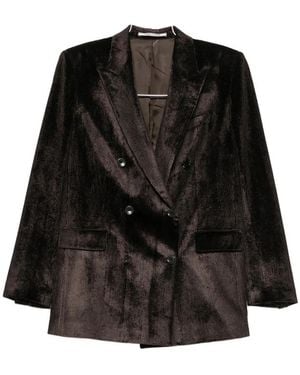 Tagliatore Corduroy Double-Breasted Suit - Black