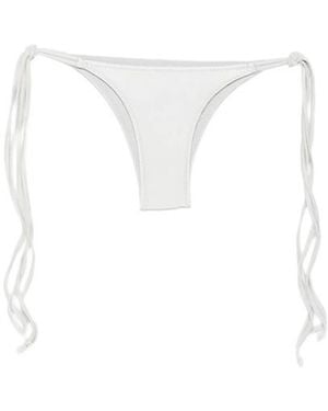 Frankie's Bikinis X Jennie Mabel Side-Tie Bikini Bottoms - White