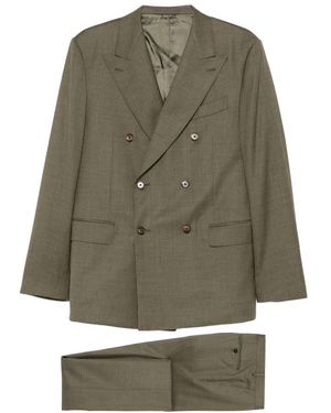 Caruso Double-Breasted Suit - Green