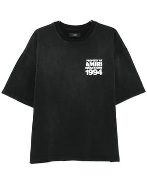 Amiri Logo-Print T-Shirt - Black