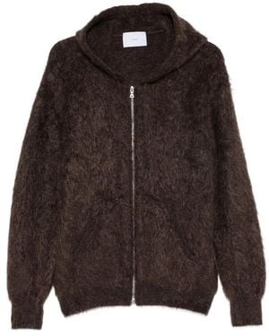 Ssstein Brushed-Knit Cardigan - Brown