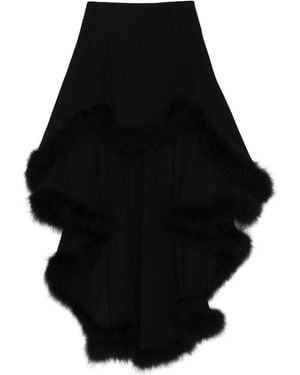 Mugler Trimmed Asymmetric Skirt - Black