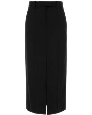 Brunello Cucinelli Belt-Loops Pencil Midi Skirt - Black