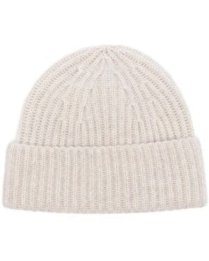 Lisa Yang Ribbed Cashmere Beanie - White
