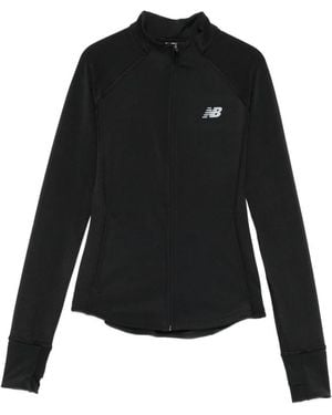 New Balance Zip-Front Logo Sweatshirt - Black