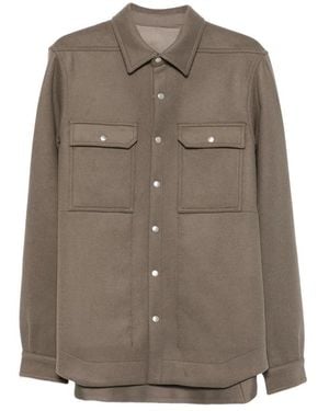 Rick Owens Press-Stud Flap-Pocket Jacket - Brown