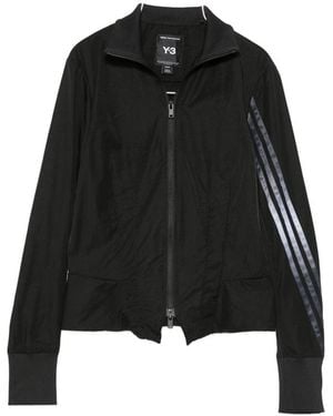 Y-3 Grd 3S Nyl Tt Stripe-Detailing Zip-Up Jacket - Black
