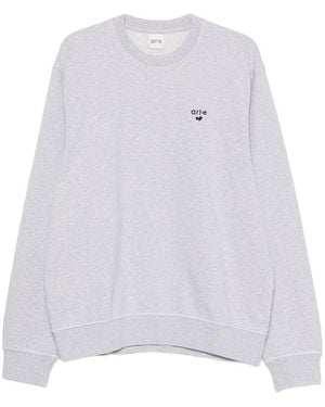 Arte' Logo-Embroidered Jumper - White