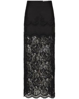 Rabanne Lace Maxi Skirt - Black