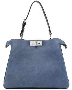 Fendi Medium Peekaboo Soft Top-Handle Bag - Blue