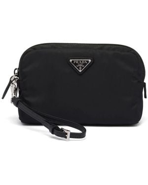 Prada Re-Nylon Zip-Up Pouch - Black