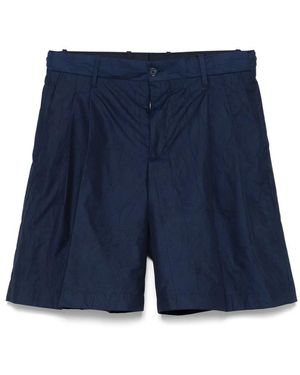 Lardini X Tommy Hilfiger Crinckled Shorts - Blue