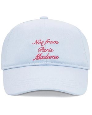 Drole de Monsieur Casquette Slogan Baseball Cap - White