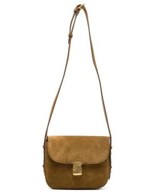 Soeur Mini Bellissima Suede-Finish Crossbody Bag - Metallic