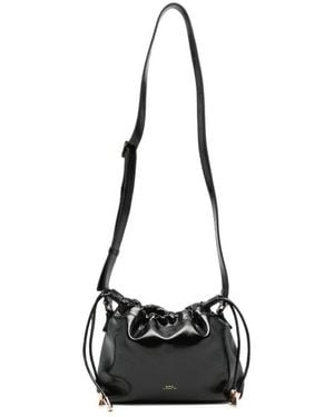 A.P.C. A. P.C. Mini Ninon Leather Shoulder Bag - Black