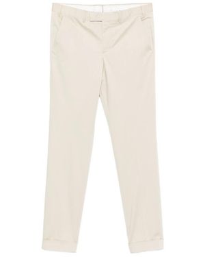 PT Torino Pressed-Crease Slim-Fit Tailored Trousers - Natural