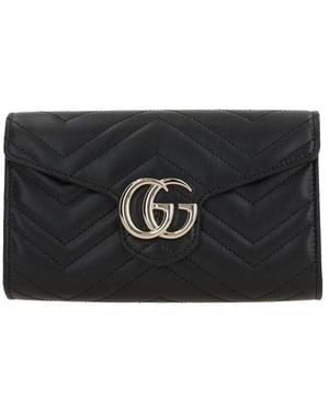 Gucci Gg Marmont Chain-Strap Mini Bag - Black