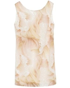 DE SANTIS Sequin Mini Dress - Natural