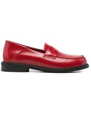 Poeve Penny-Slot Loafers - Red