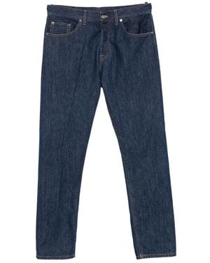 Dondup Logo-Plaque Straight-Leg Jeans - Blue