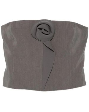 Giorgio Armani Top Strapless Silk - Grey