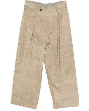 Ziggy Chen Pleated Trousers - Natural