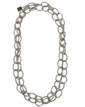Panicale Beaded Layered Necklace - Metallic