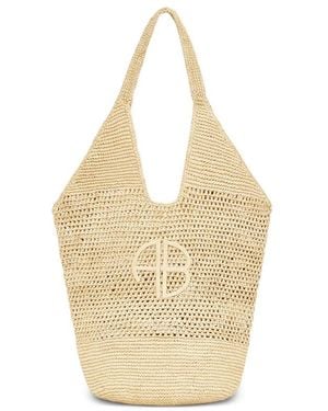 Anine Bing Leah Logo-Detail Tote Bag - Metallic